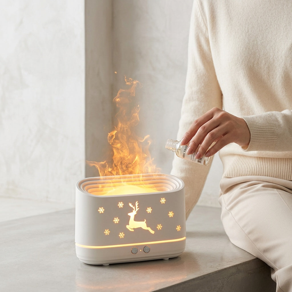 Elk Flame Humidifier Lamp